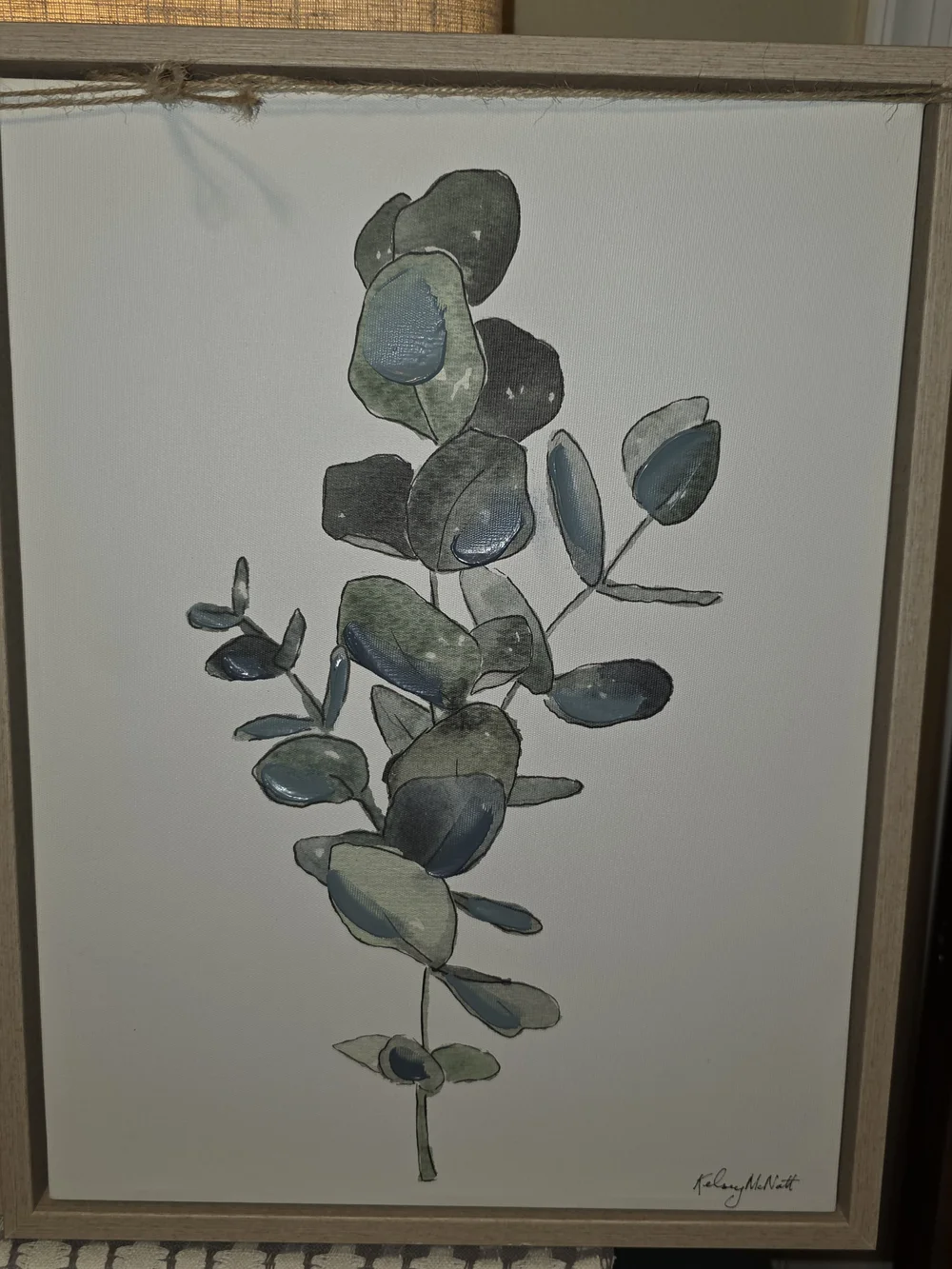 Kirklands Botanical Eucalyptus Prints in Green and Blue